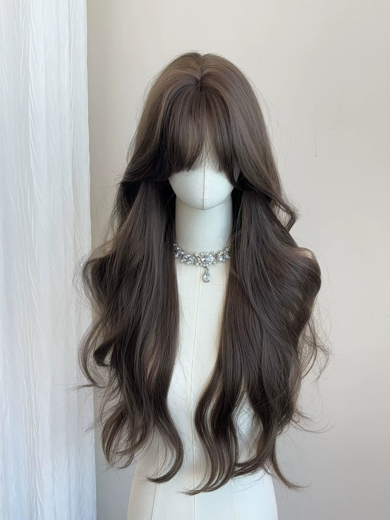 Kunkun Fish hazelnut grey-brown long wavy wig - view 3
