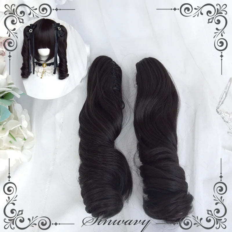 Sinwavy natural black clip-on Lolita ponytail set - view 8