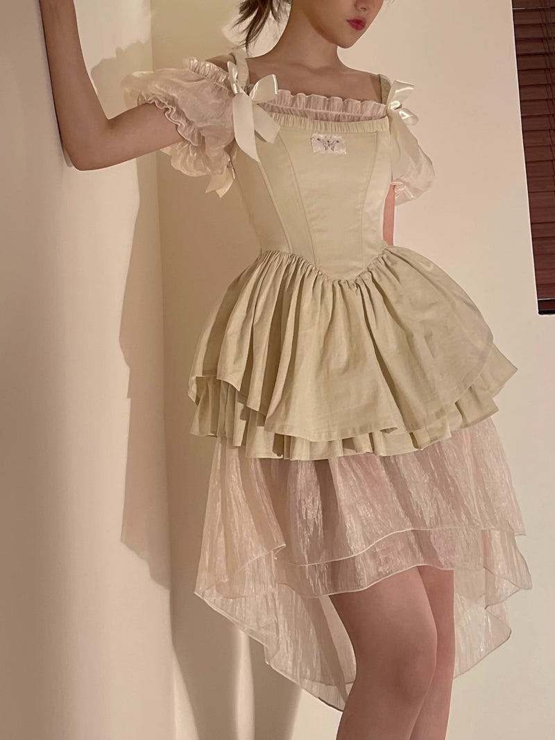 Nololita - Illusion Rose - Two-Piece Jacquard Fishbone OP Dress Set