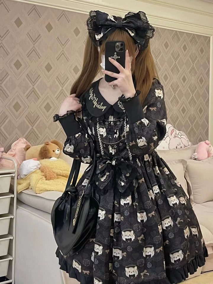 Yueele - Midnight Academy - Plus-Size Sweet Lolita OP Dress