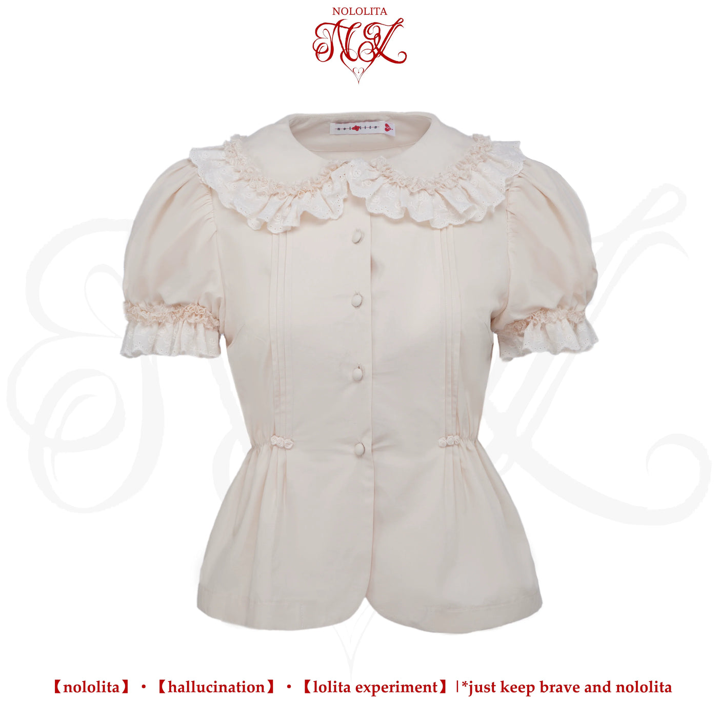 Nololita - Nightingale - Doll-Collar Blouse with Sleeve, Bow Tie and Lace Sock Options - option image