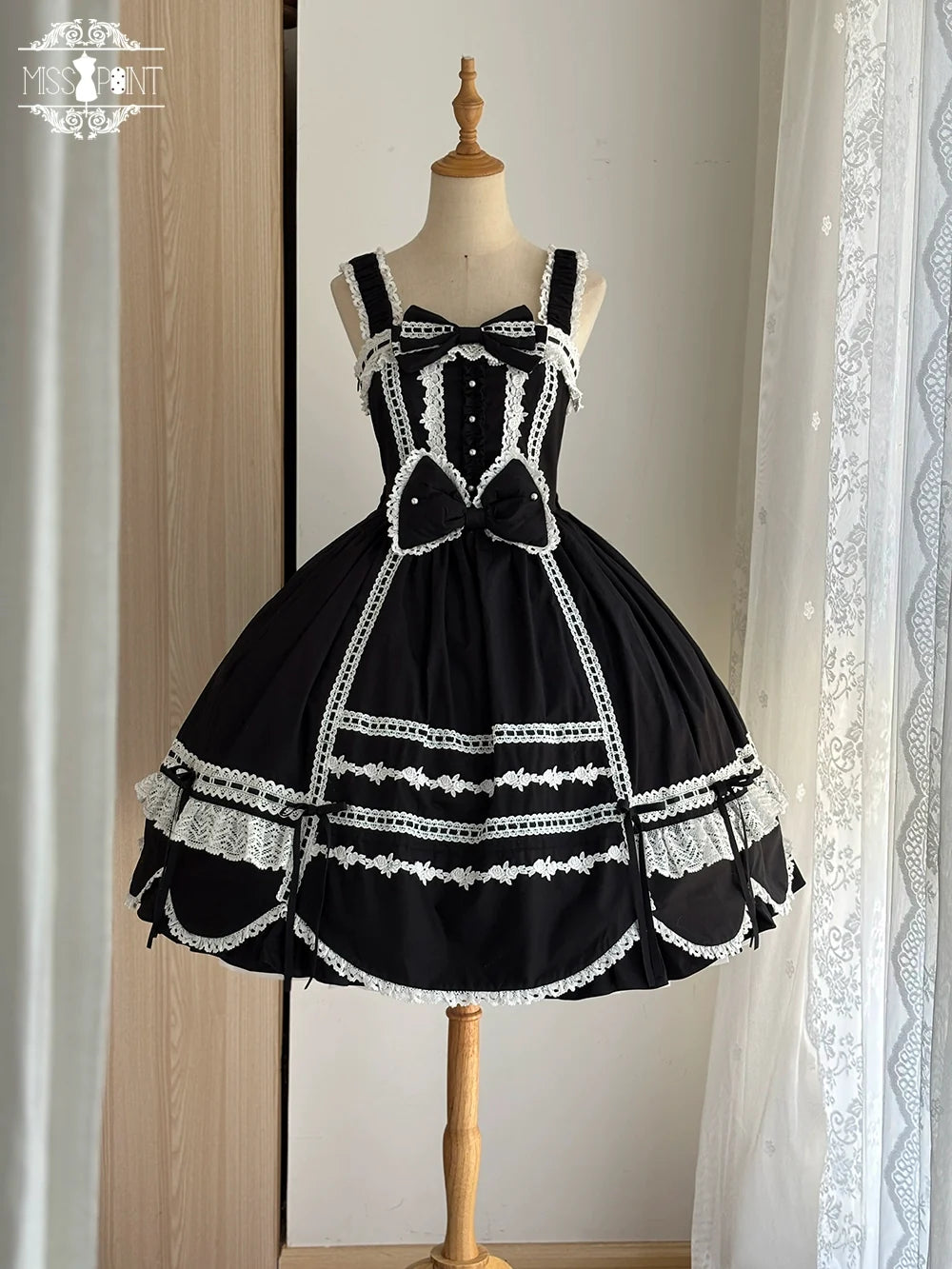 Vintage Petal Rabbit - Cotton Old School Lolita JSK Dress, Petal-shaped Hem (2XL L M S XL XS) 43136:769647