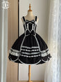 Black JSK + a fabric bow brooch only / XS