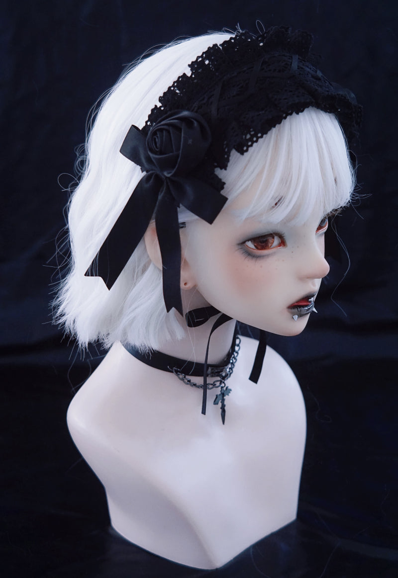 Strange Sugar - Gothic Handmade Black Rose Hairband - Headwear