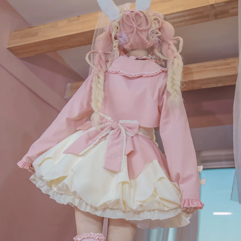 Leopard Cat Milky Fluffy OP dress by Lolita Fetch, featuring a cute leopard print design on a soft, fluffy fabric.
