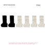 Black + milky white + milky white, 3-pair set / One Size