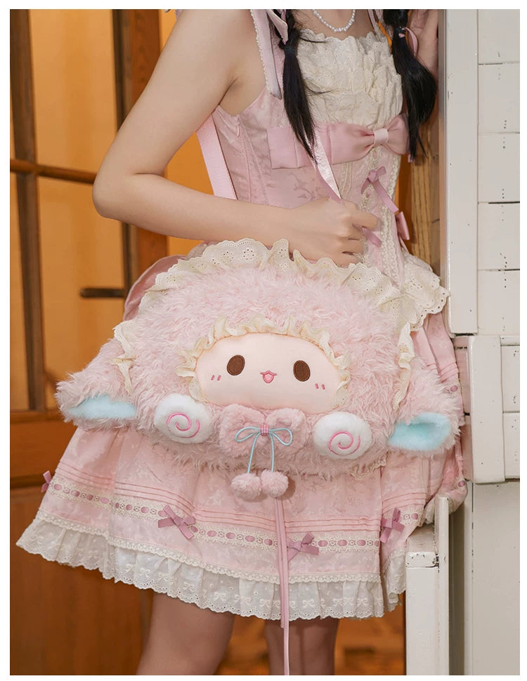 LambGuli - Big-Face Character Collection - Plush Character Bags and Backpacks with Large Face Motifs