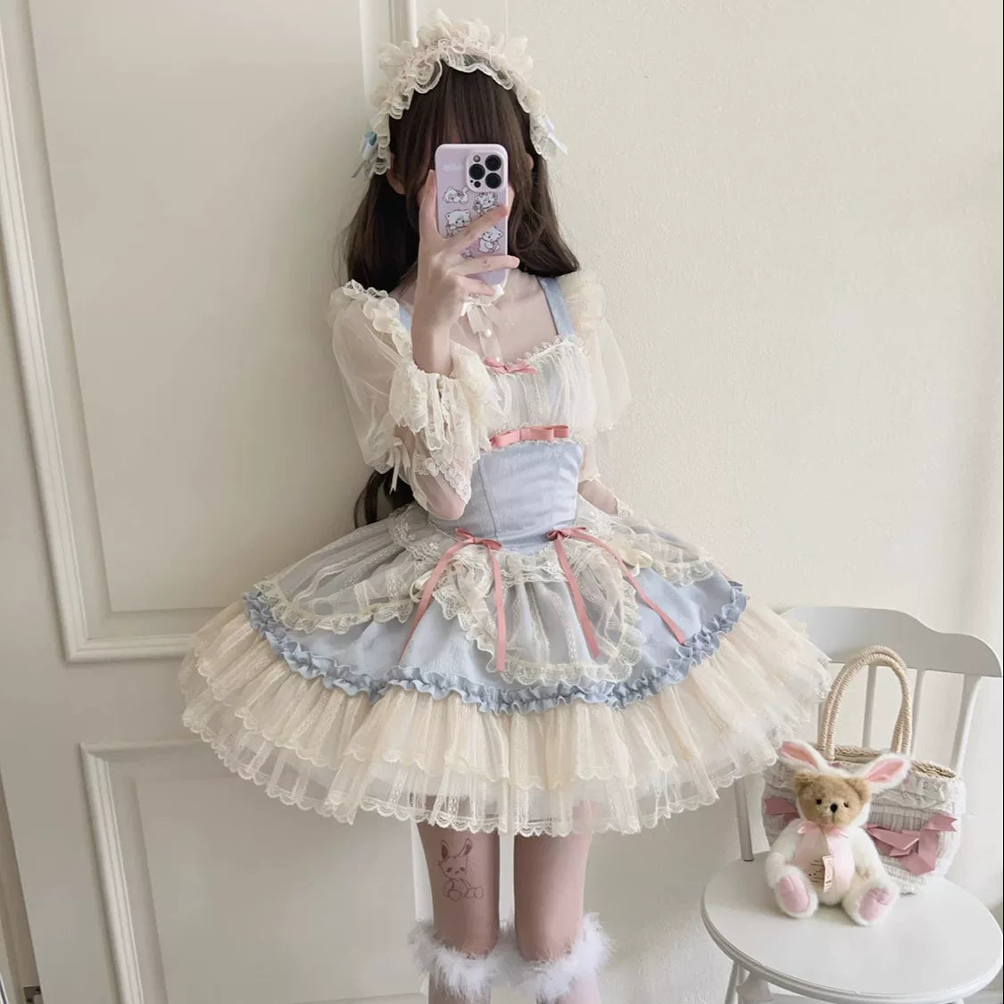 Lady Han Flower Season Bond ballet JSK dress by Lolita Fetch, featuring a floral print and elegant design.