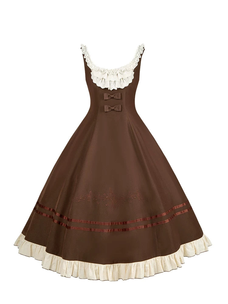 With PUJI - Oak Melody - Classic Lolita JSK, Bust Supporting Dress detail view 5