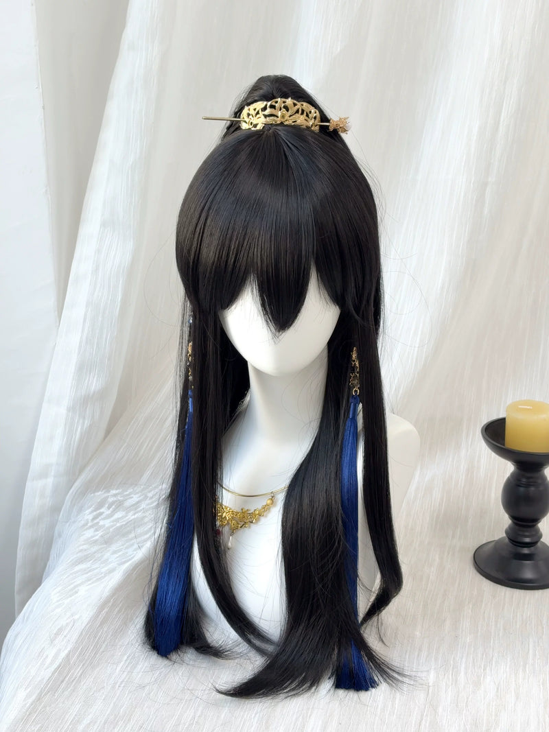 Kunkun Fish Ancient-Style Young Scholar ponytail wig - view 3