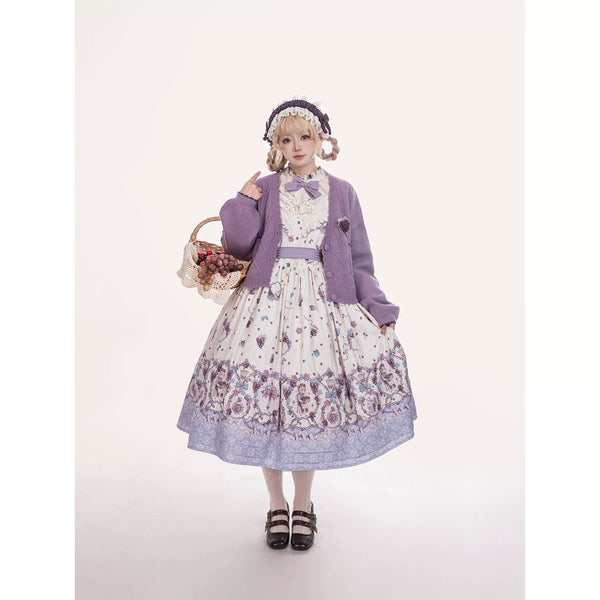 Tan Tuan Dream Winery Grape-Print Classic Lolita OP — additional product view