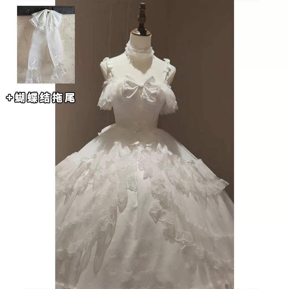 Flora Muse - Off-Shoulder Lolita Ballgown - Champagne formal lolita