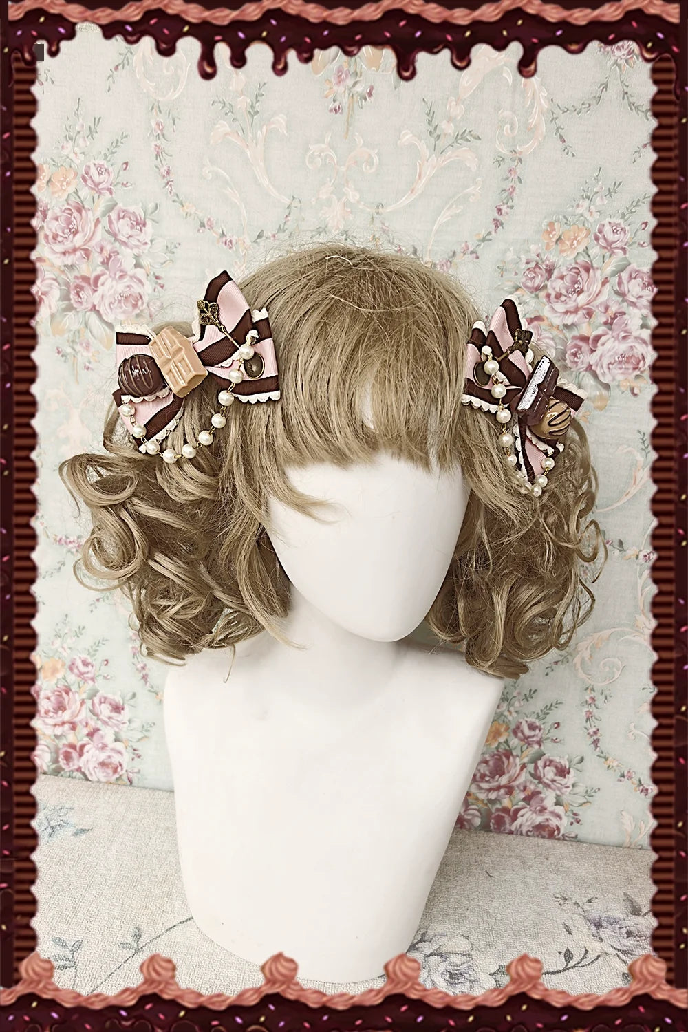 Chocolate Carousel - Peter Pan Collar Old School Lolita JSK Dress, Carousel Print 43764:785953