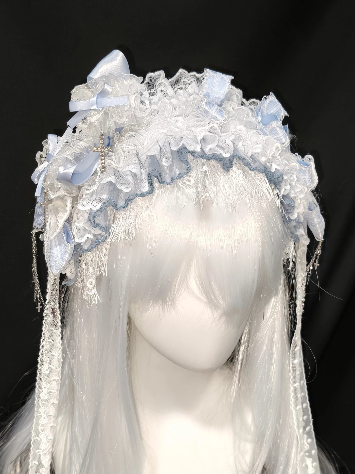 Dokisuru - Aqua Angel - Aqua-Blue Headband with White Angel Motif