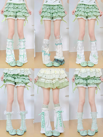 Handmade – Ribbon & Lace Lolita Leg Warmers & Socks