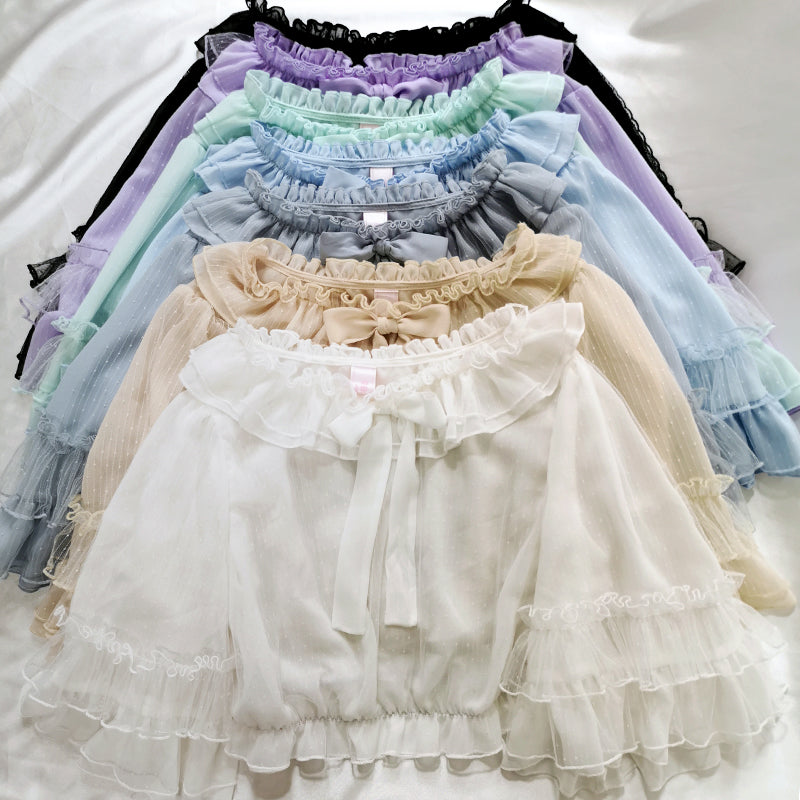 Sakurada Fawn - Princess Sleeve Chiffon Lolita - Blouse Innerwear