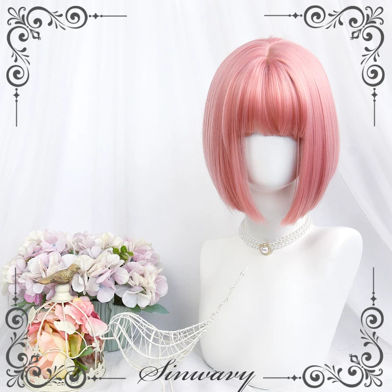 Peach pink curly Lolita wig - view 6