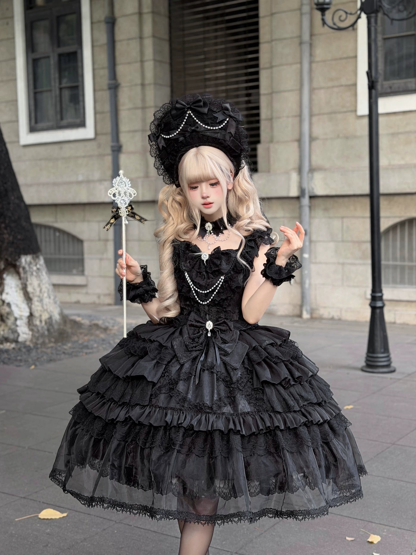 Miaolin Original - Rose Oath - Sweet lolita JSK dress with lace