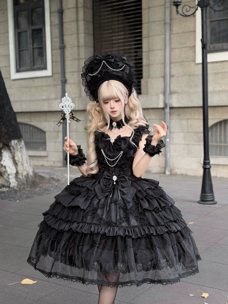 Miaolin Original - Rose Oath - Sweet lolita JSK dress with lace