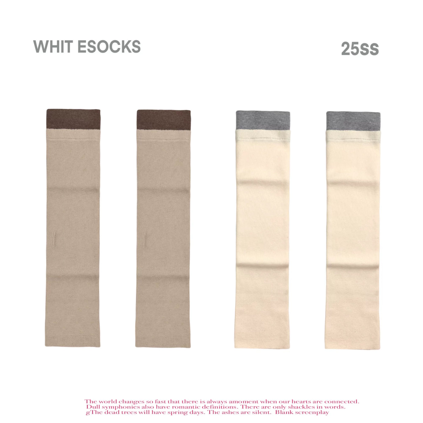White Socks - Ribbed Slouch - Ribbed Mid-Calf Slouch Leg Warmers