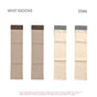 Khaki + milk white, 2-pair set / One Size