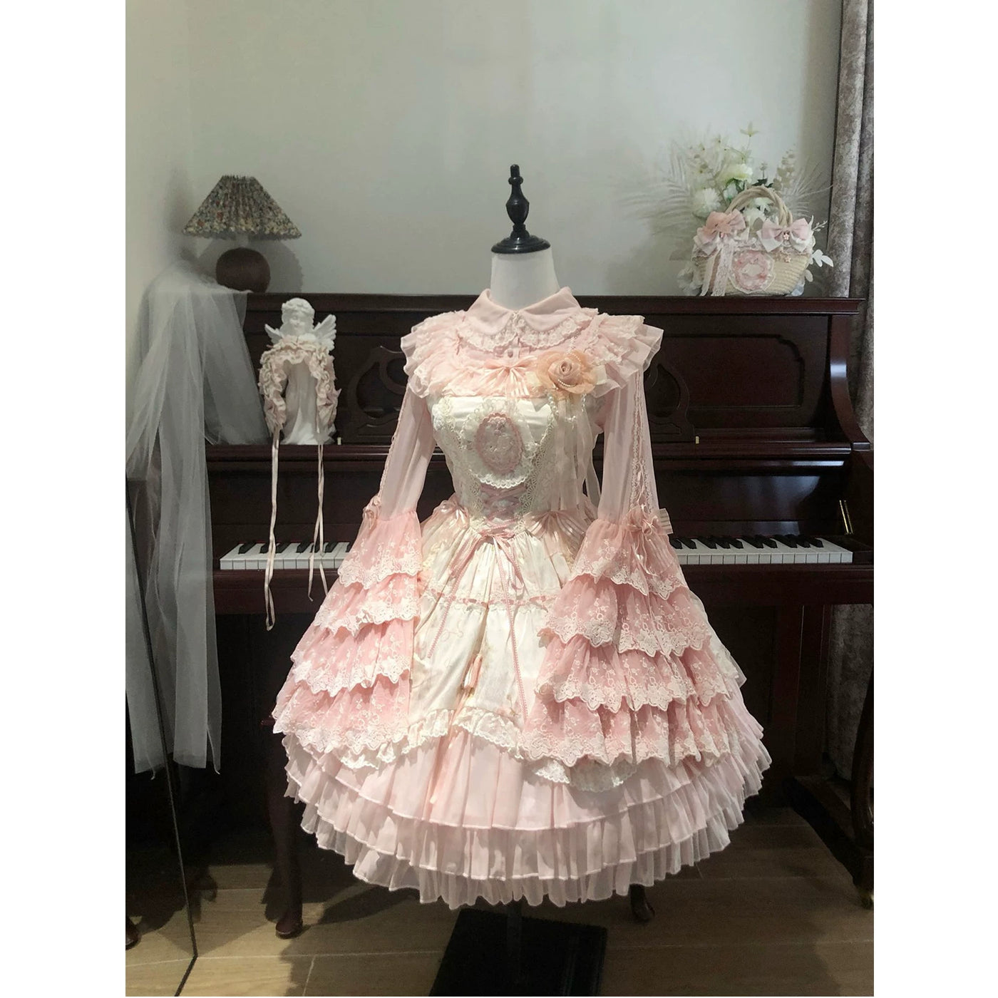 Creamy - Pink Ballet - JSK dress set with hime sleeves