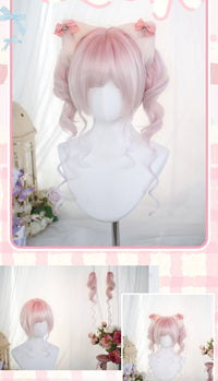 Dalao Home - Qianyan - Roman curl full-head wig - Qianyan Sakura Pink Ombré