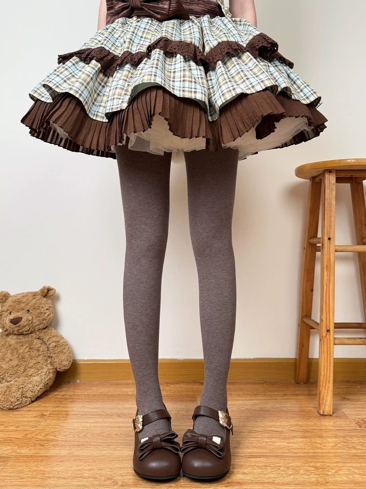 Chubby Bear Tales - Warm Hearth - Tights with Fleece Weight Options