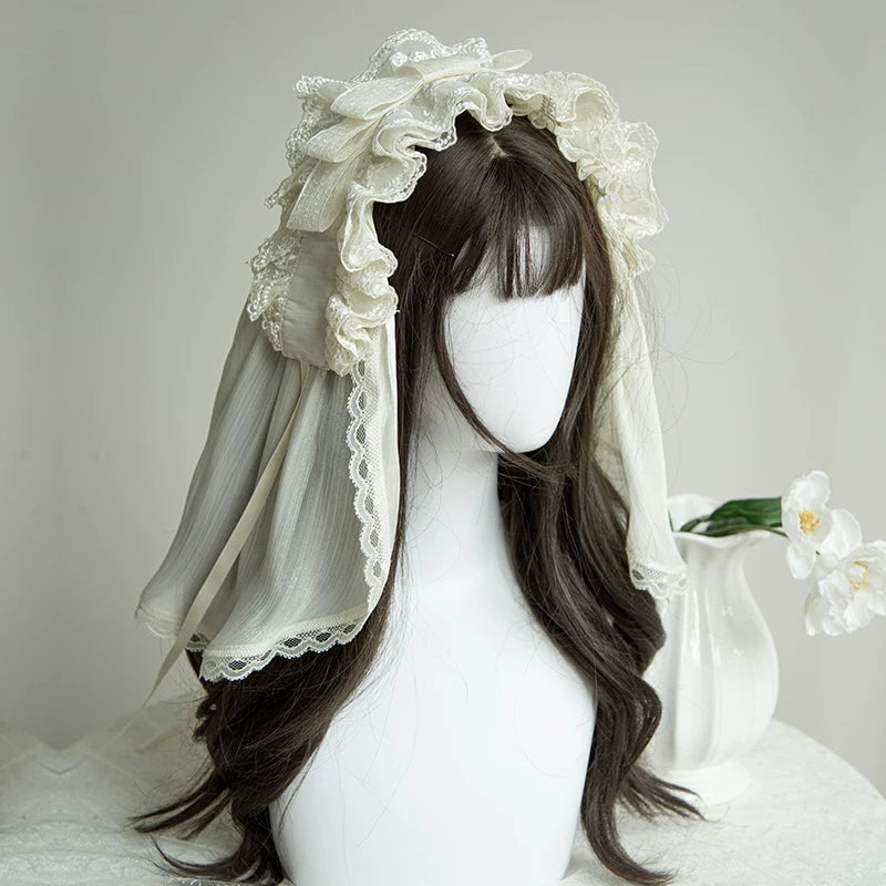 With PUJI - Moonlight Variations - Lolita JSK Dress, Ruffle Trim & Boned Bodice Detail detail view 15