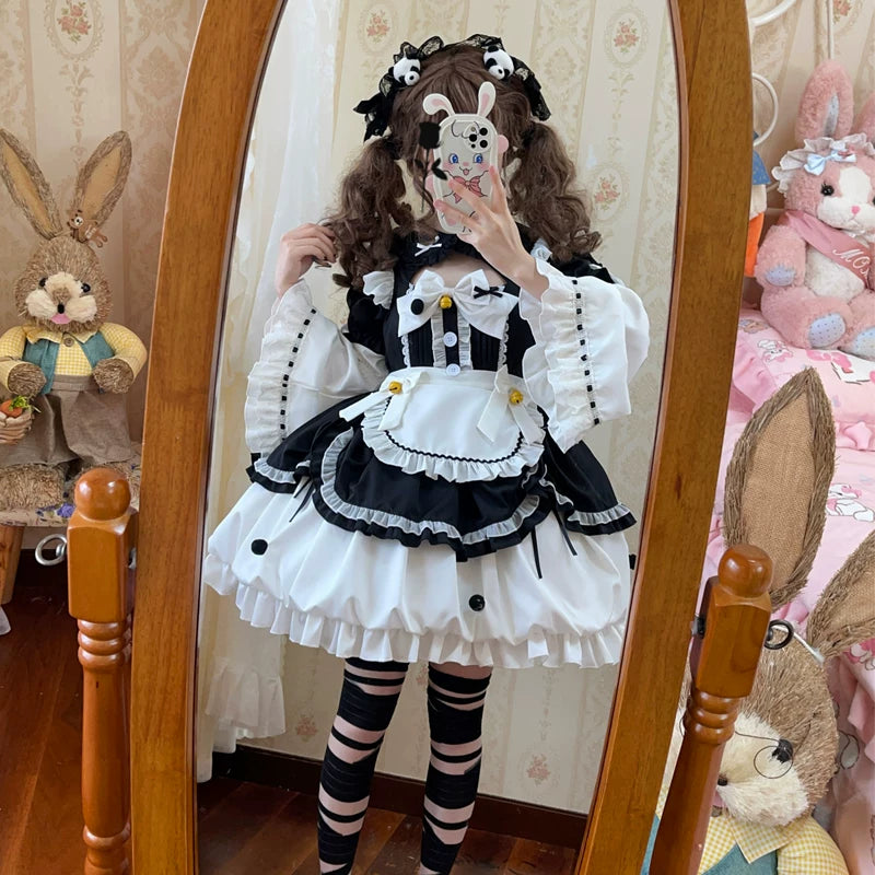 Lady Han Oath Maid cute lolita dress from Lolita Fetch, featuring a detailed maid-inspired design and soft fabric.