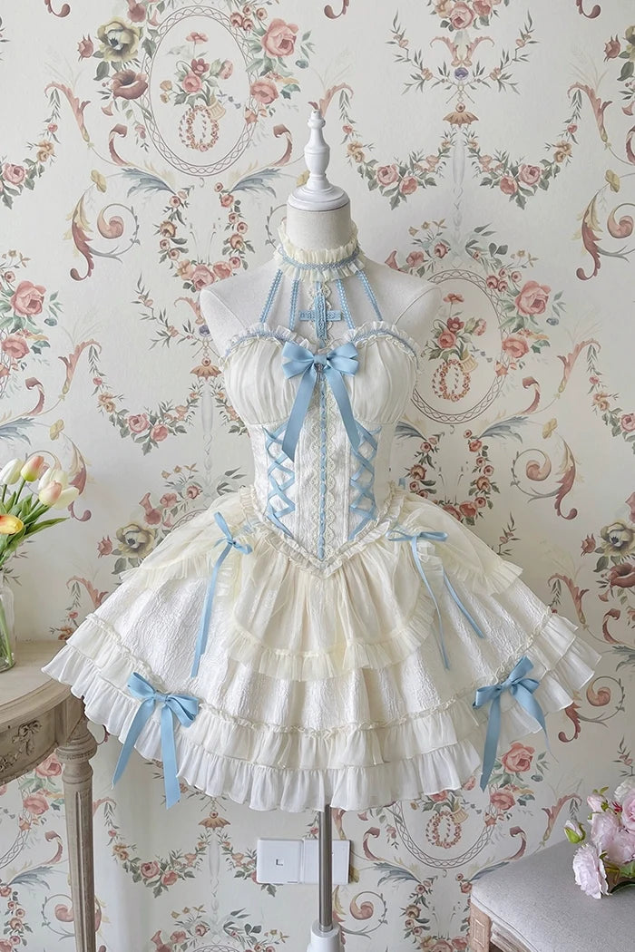 Alice Girl - Cross Maiden - Gothic Lolita Dress, Ballet Halterneck Lolita JSK