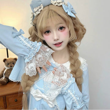 Star Fantasy - Rainbow Sorbet - Long-Sleeve Inner Layer Top with Lace Collar