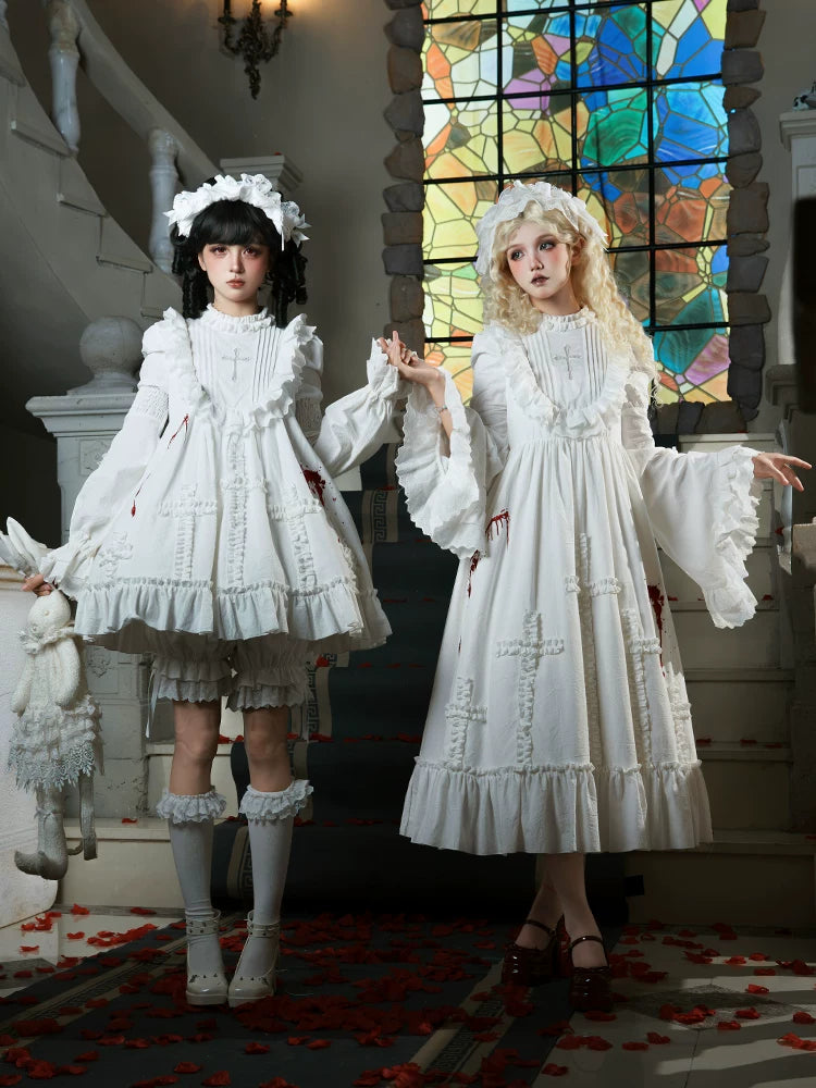 With PUJI - Cruciform - Gothic Lolita OP Dress detail view 3