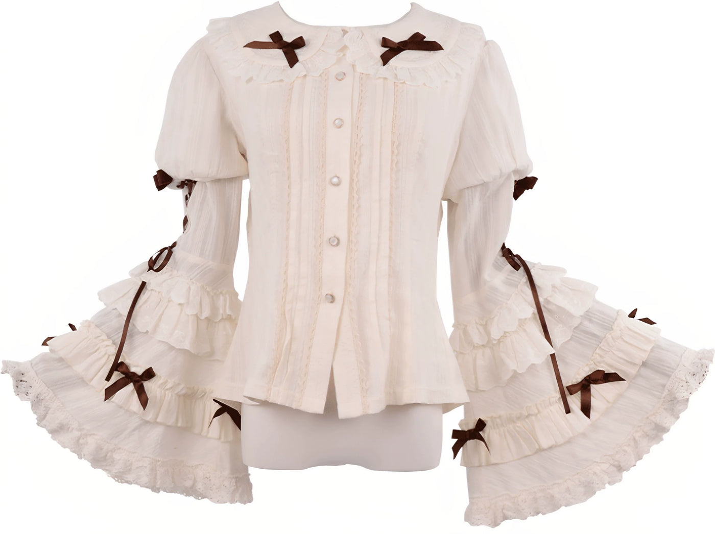 OCELOT - Antique Teddy Bear - Classic Lolita Printed JSK Dress with Ribbon Bows