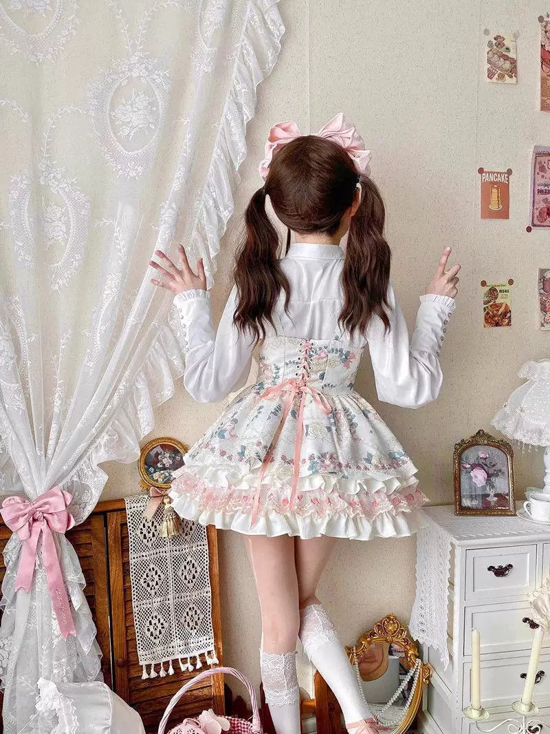 Sweetheart Dream Machine - Princess Inner Blouse - White Blouse with Gathered Sleeves