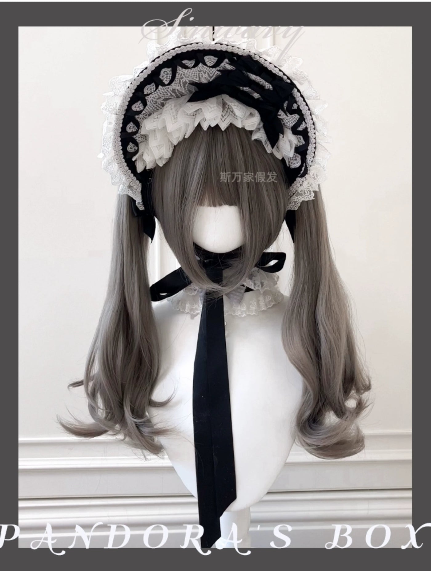 Sinwavy - Light Gothic Lolita Wig - Green-Toned Ash Grey Wig