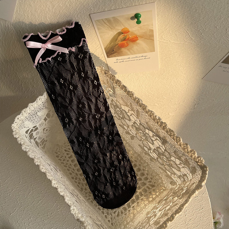WAGUIR - Kawaii Lolita Thin Lace Socks - Socks