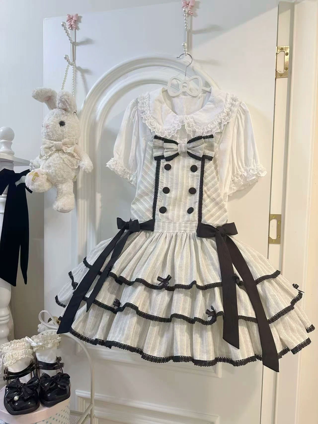 White Tea Story - Mianmian Ice - Three-tier 100% cotton lolita jumper