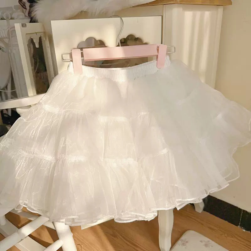 Lady Han Satin Heart Knot Ballet JSK Dress featuring satin fabric and heart-shaped knot detail, displayed on a dress form.