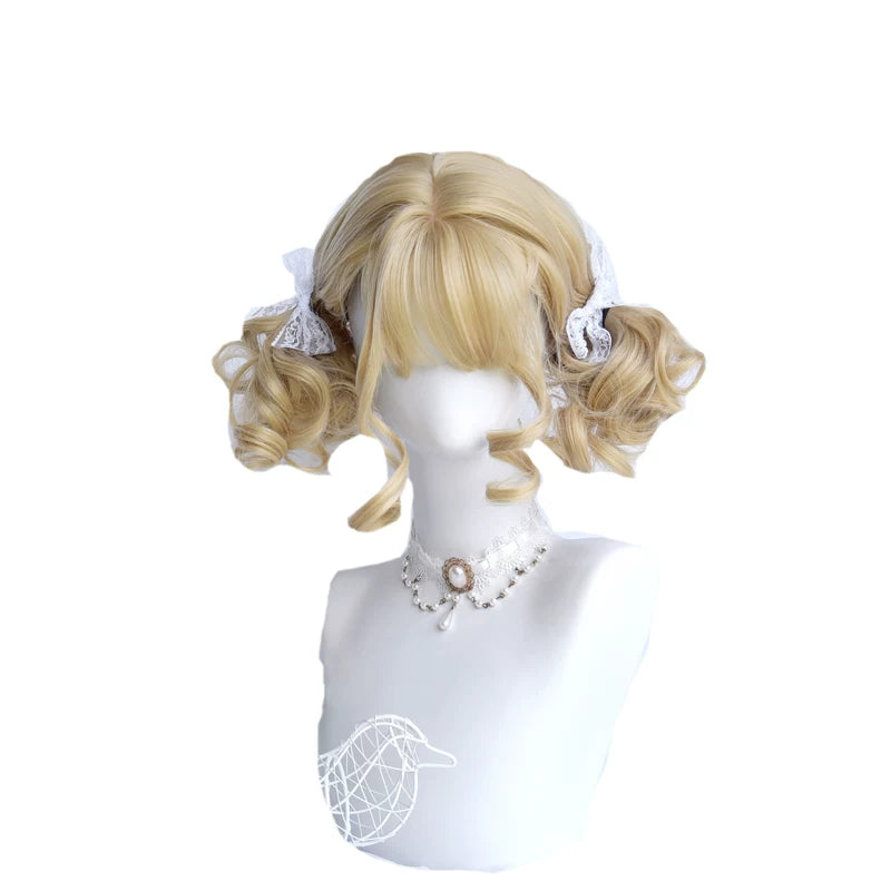Angel-gold short curly doll wig - view 5