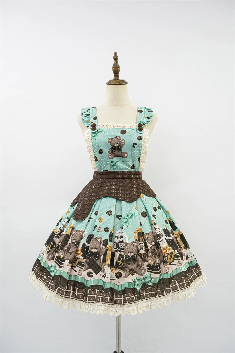 Pumpkin Planet - Mint Chocolate Bear Party - JSK with a teddy-bear print