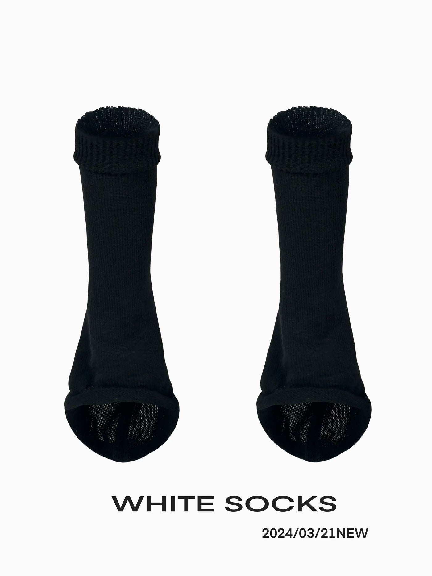 White Socks - Harajuku Y2K - Slouch Socks with a Gathered Leg