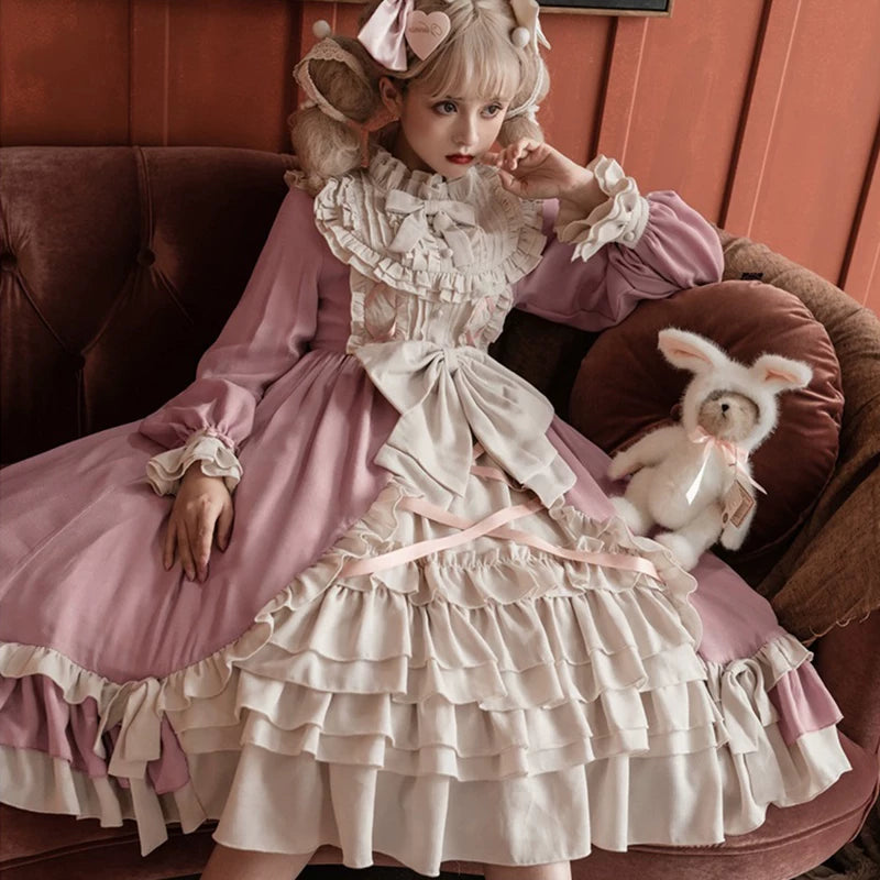 Yueele - Sweet Bow Spring - Plus-Size Sweet Lolita OP Dress - detail view 7