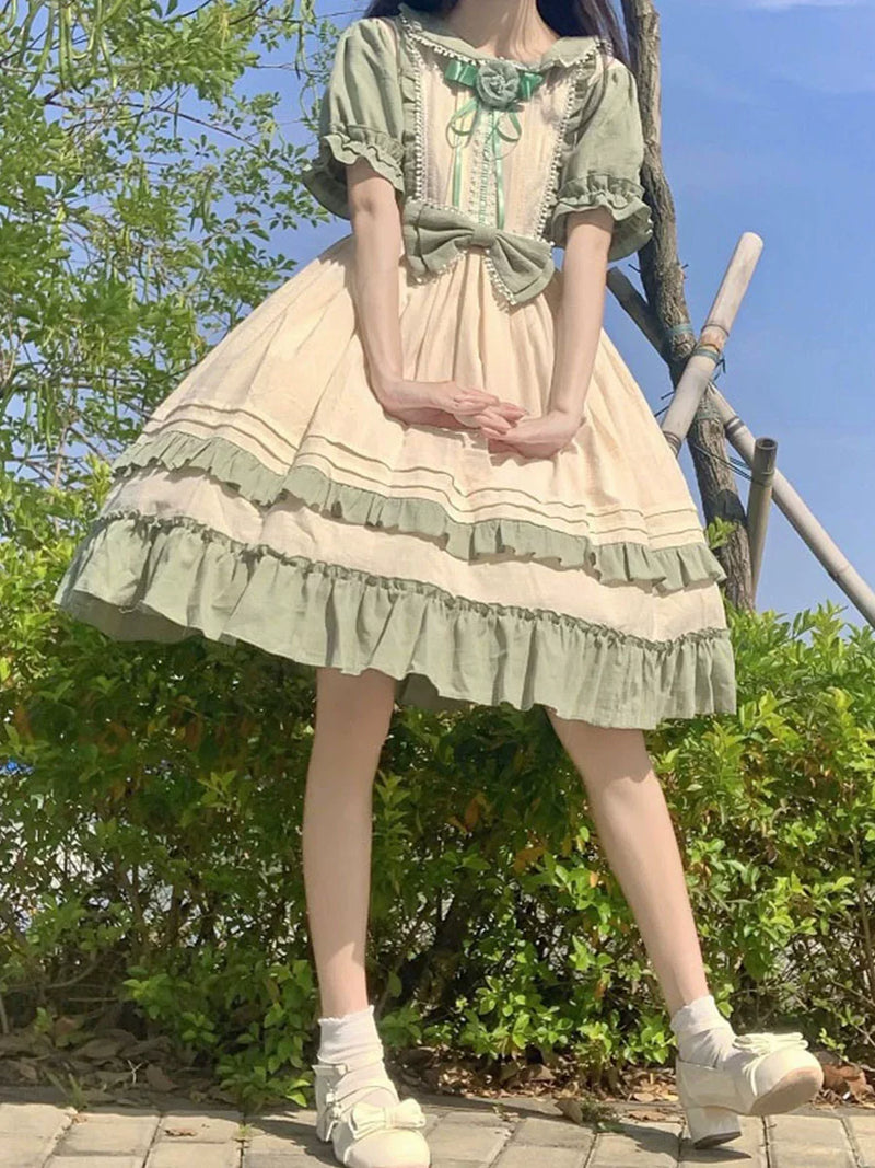 Yueele - Pastel Garden - Plus-Size Sweet Lolita OP Dress - detail view 3
