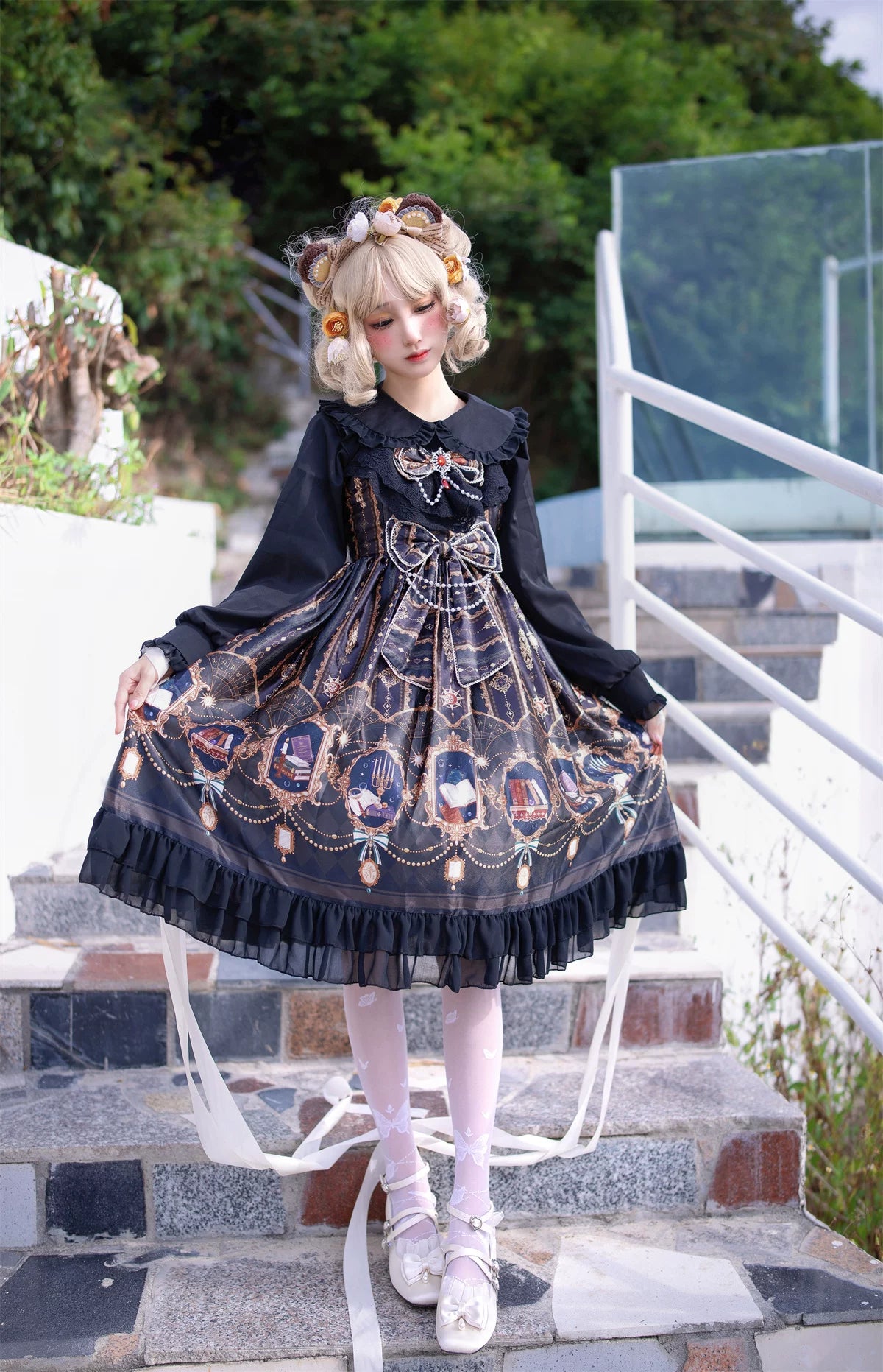 Fantasy Doll - Nirvana Butterfly - Over-the-Knee Socks with Butterfly Motifs
