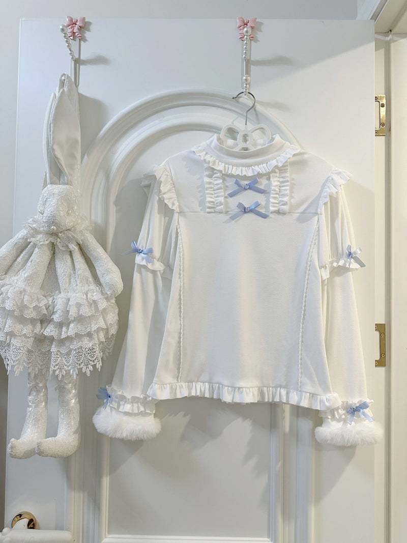 Tuchuan Girl Winter Fluffy Bear JSK & Cape Options — Thermal Layering Top