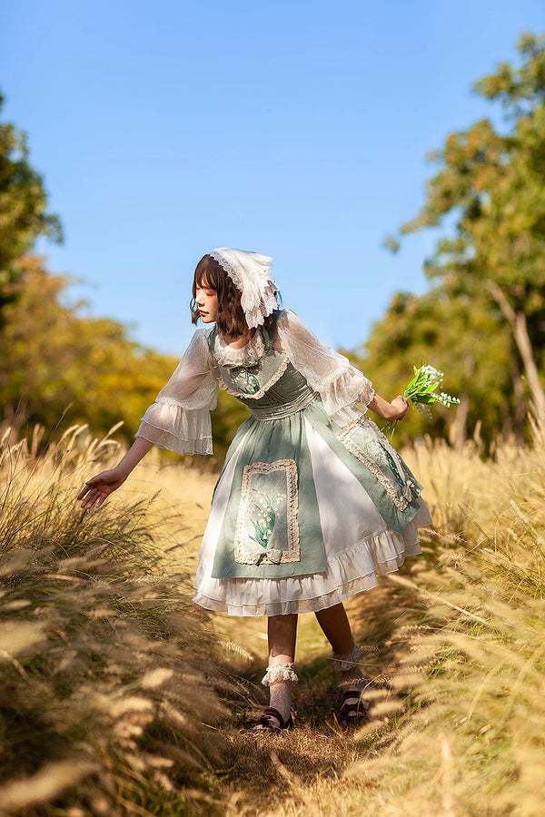 Infanta - Lily of the Valley - Embroidered Cotton JSK