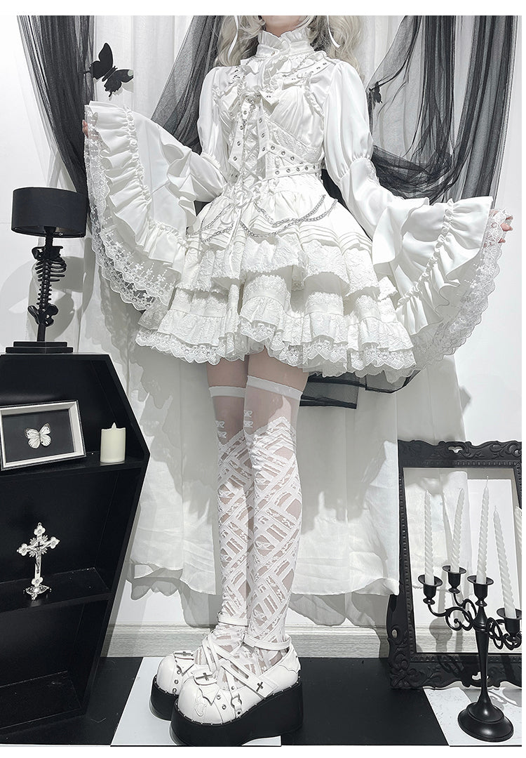 OCELOT - Gothic Lolita Halloween Blouse - Bat Inspired Innerwear