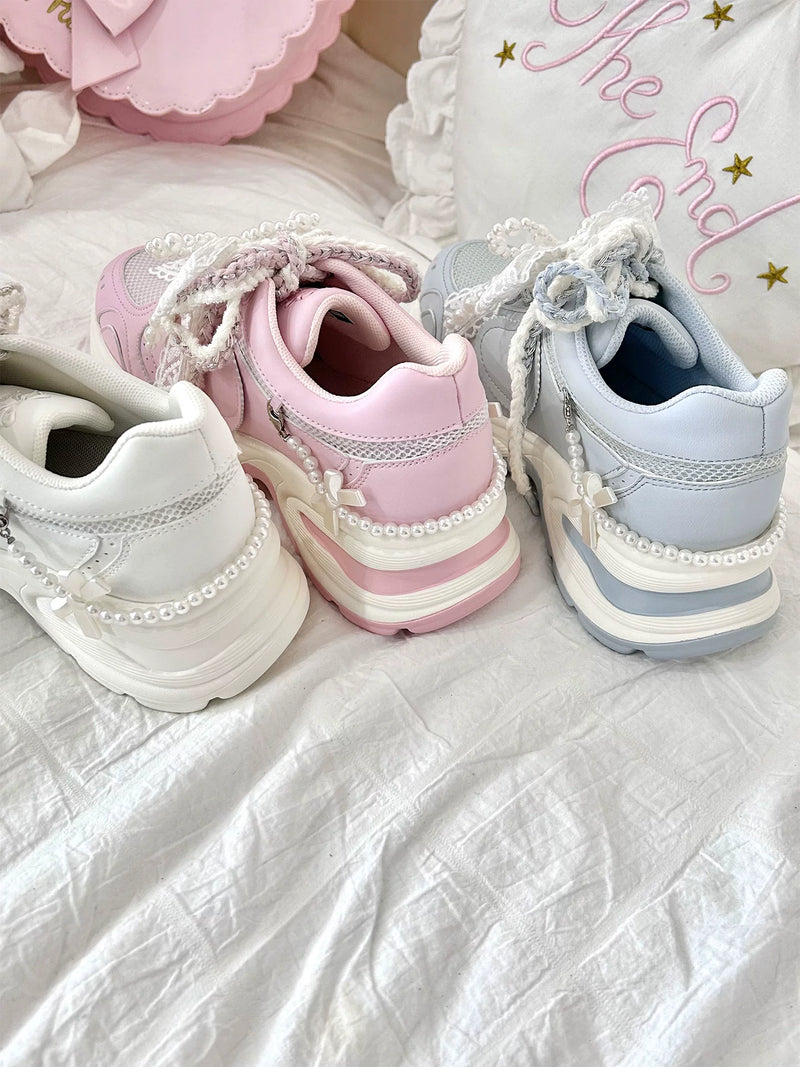 sheeppuff Heartbeat Signal Lolita Sneakers
