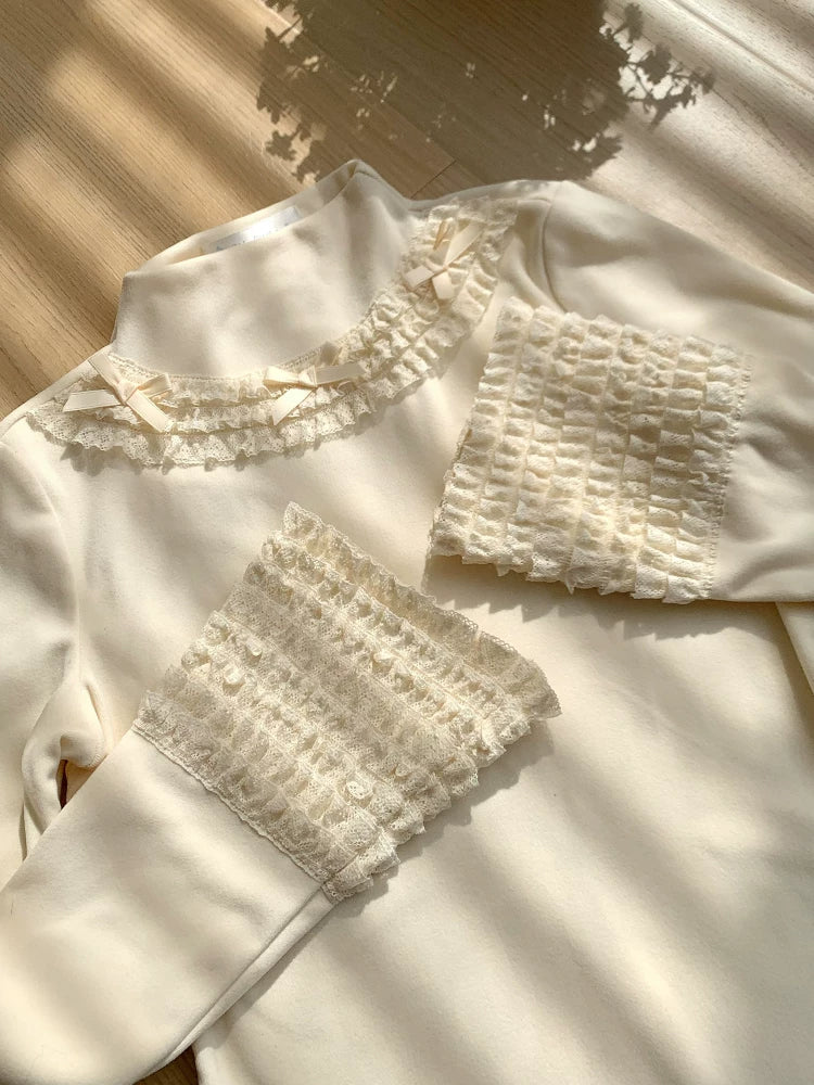 With PUJI - Luoxue - Lolita Top, Knit Texture detail view 4